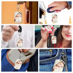 Personalised "The Moment you Became my..." Keyring with Photo - Clock Design