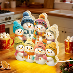 Personalised LED Light Box for Grandma and Grandad - Snowman Design
