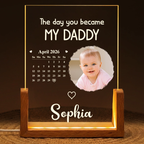 Personalised LED Night Light with Photo & Text - The Day you became my...