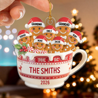 Personalised Acrylic Christmas Ornament - Gingerbread Man Design