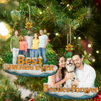 Personalised Wooden Christmas Ornament with Photo - For Sisters & Best Friends