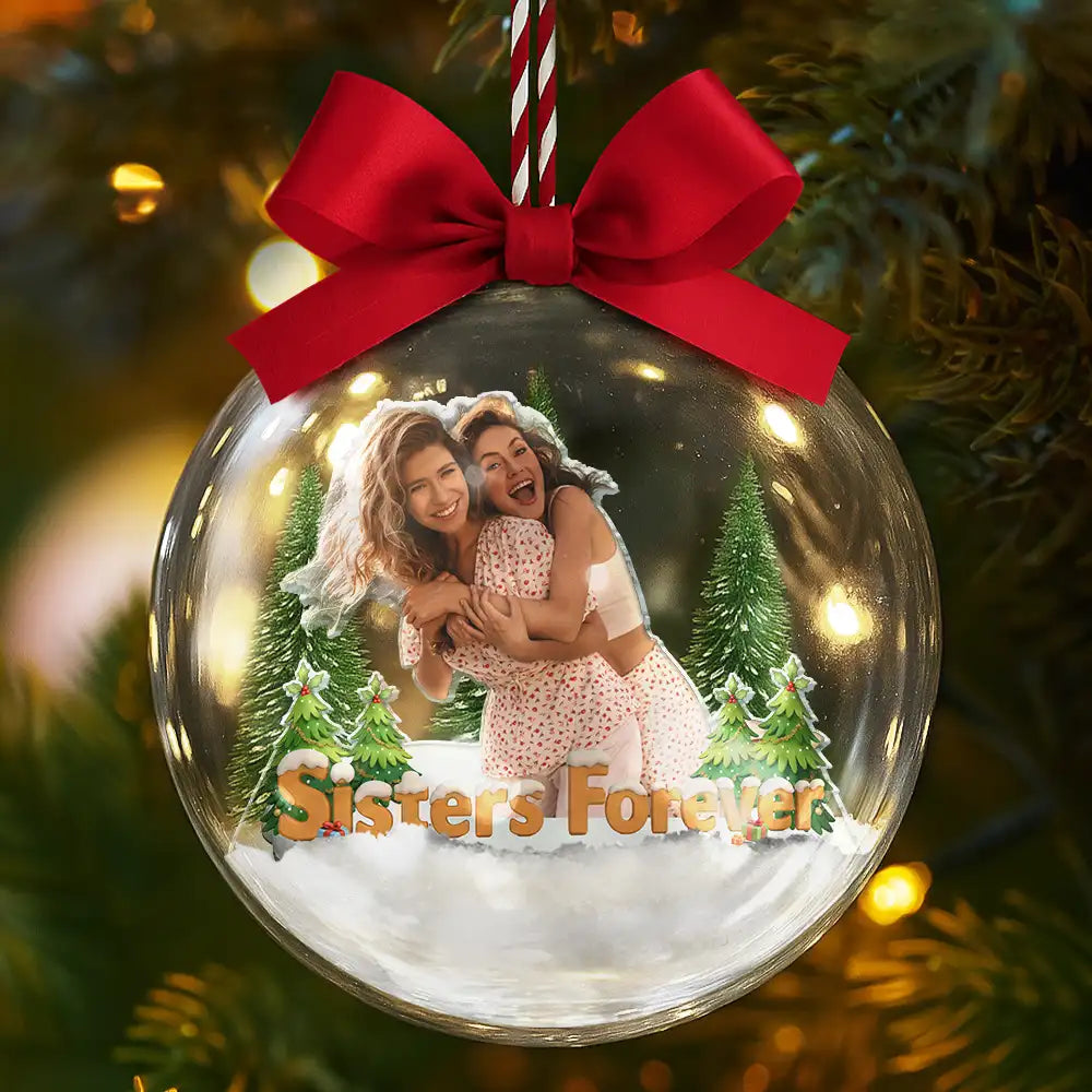 Personalised Photo Christmas Bauble - For Colleagues, Sisters & Best Friends