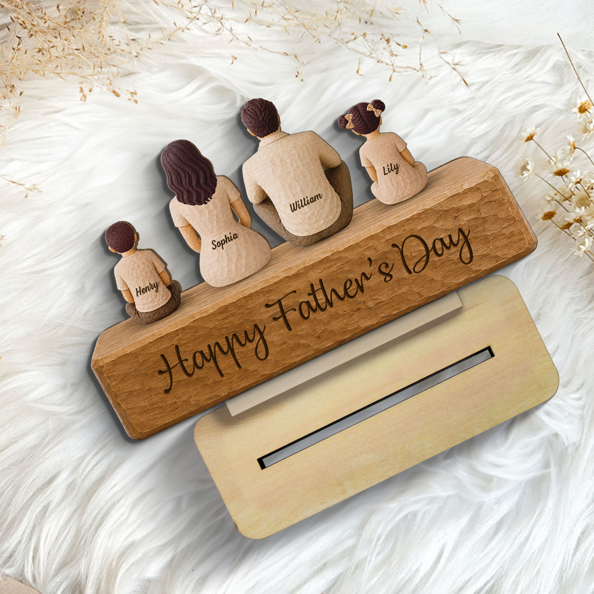 Personalised Family Wooden Plaque with  Names & Text
