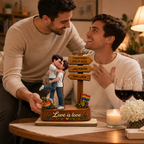Personalised Anniversary Wooden Plaque for Same-Sex Couples - Together since...