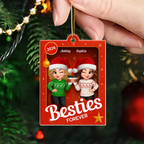 Personalised Acylic Christmas Ornament for Bestie & Sister - Partners in Crime Design