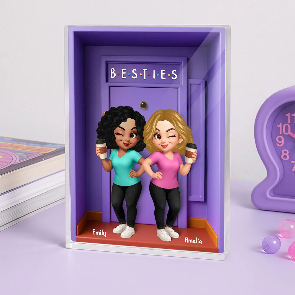 Personalised Purple Acrylic Plaque for Bestie & Sister