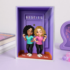Personalised Purple Acrylic Plaque for Bestie & Sister