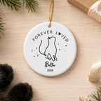 Personalised Pet Memorial Ceramic Christmas Ornament with Name