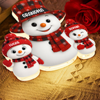 Personalised Grandma LED Light Box with Names - Snowman Design