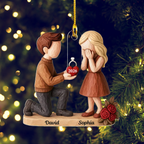 Personalised Anniversary Acrylic Hanging Ornament for Couples - Proposal Design