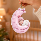 Personalised Acrylic Christmas Ornament with Name - "Baby's First Christmas"
