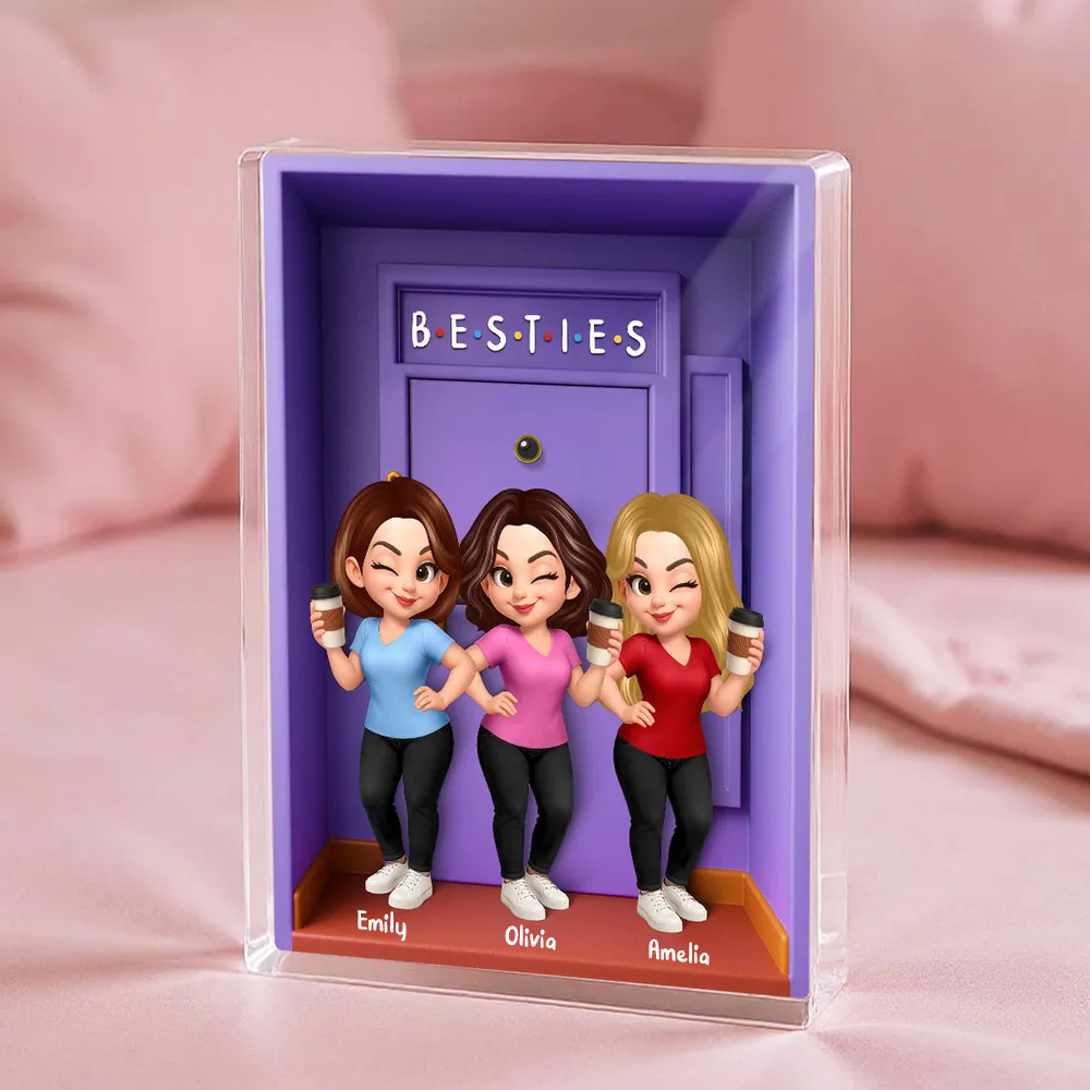 Personalised Purple Acrylic Plaque for Bestie & Sister