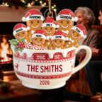 Personalised Acrylic Christmas Ornament - Gingerbread Man Design