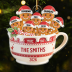 Personalised Acrylic Christmas Ornament - Gingerbread Man Design