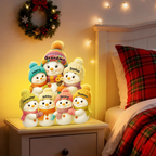 Personalised LED Light Box for Grandma and Grandad - Snowman Design