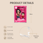 Personalised Pink Freestanding Acrylic Plaque - Mum/Grandma with Children Design