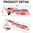 Personalised Acrylic Name Plate - Floral Deisgn