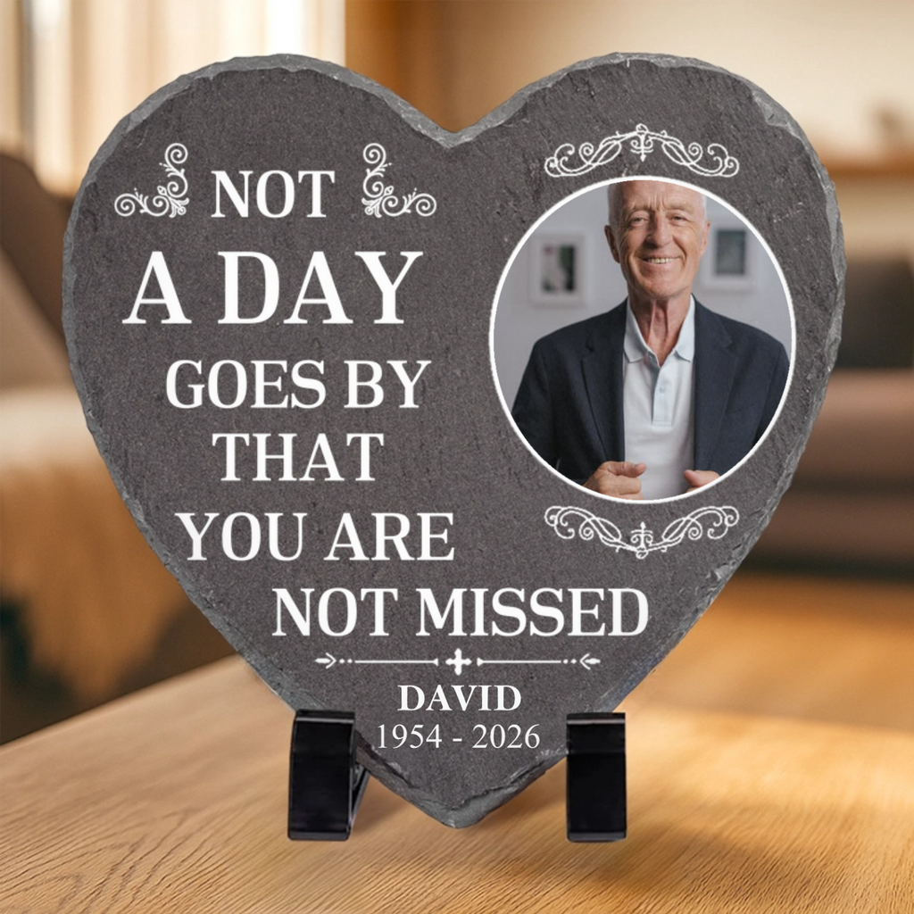 Personalised Memorial Slate Plaque with Photo