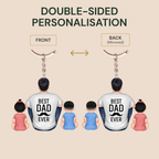 Personalised Acrylic Keyring -  Dad & Children Design