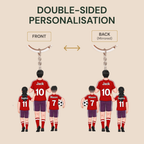 Personalised Dad Acrylic Keyring - Football Team Design