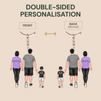 Personalised Family Acrylic Keyring - Dad, Mum and Children Design