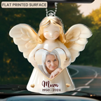 Personalised Memorial Acrylic Hanging Ornament - Angel Design