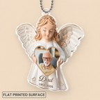 Personalised Memorial Acrylic Hanging Ornament with Photo - Guardian Angel Design