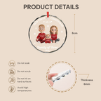 Personalised Glass Christmas Ornament - Our First Christmas as a Family of ...