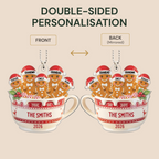 Personalised Acrylic Christmas Ornament - Gingerbread Man Design