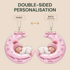 Personalised Acrylic Christmas Ornament with Name - "Baby's First Christmas"