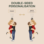Personalised Couple Acrylic Hanging Ornament - Hugging Couple Design