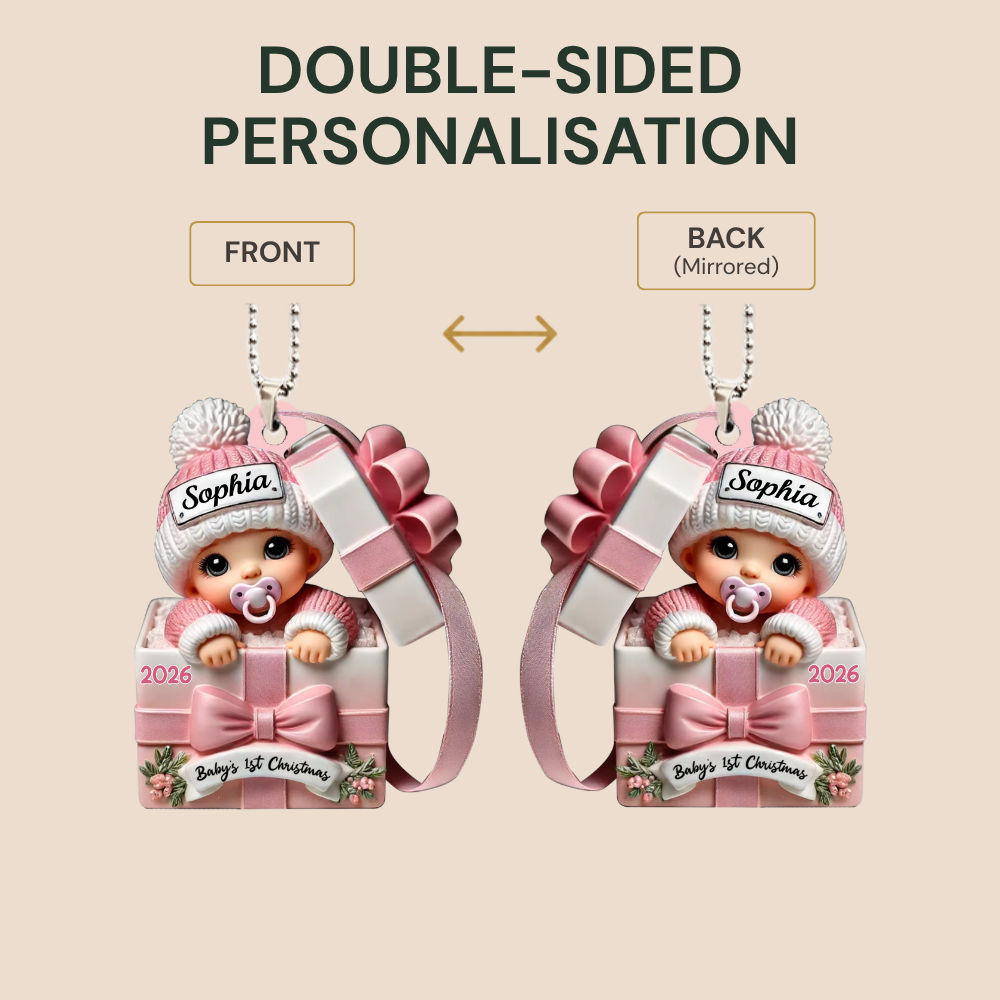 Personalised Baby's First Christmas Acrylic Christmas Ornament