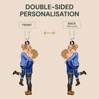 Personalised Acrylic Hanging Ornament - Hugging Couple Design