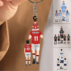 Personalised Dad Acrylic Keyring - Football Team Design