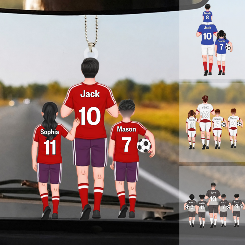 Personalised Acrylic Hanging Ornament  - Daddy's Football Team