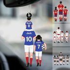 Personalised Acrylic Hanging Ornament  - Daddy's Football Team