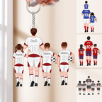 Personalised Dad Acrylic Keyring - Football Team Design