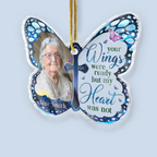 Personalised Memorial Acrylic Hanging Ornament with Photo- Butterfly Design