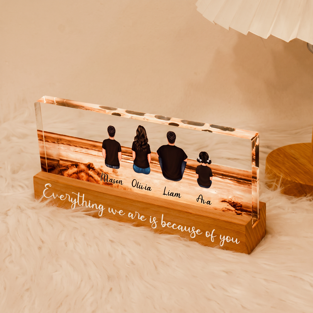 Personalised LED Night Light - Family Design