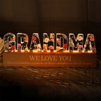 Personalised Birth Flower LED Night Light for Mum and Grandma