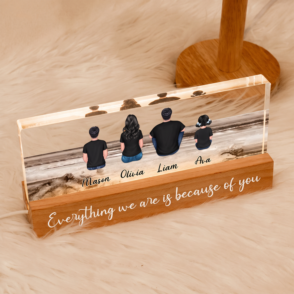 Personalised LED Night Light - Family Design