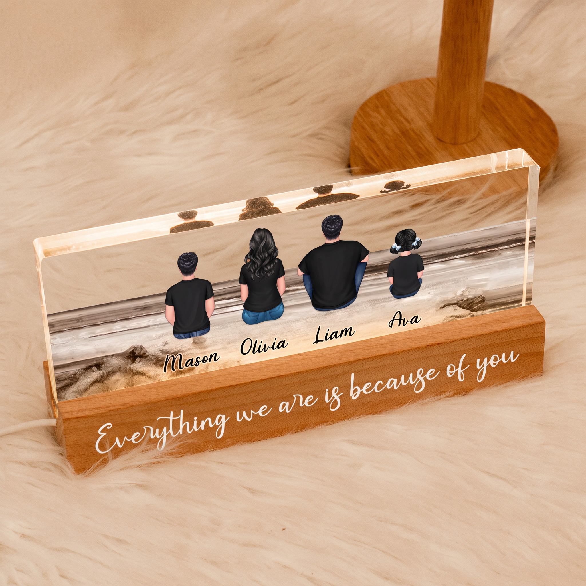 Personalised LED Night Light - Family Design