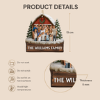 Personalised Family Wooden Christmas Ornament with Photo