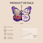 Personalised Memorial Acrylic Hanging Ornament with Photo- Butterfly Design