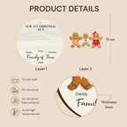 Personalised Wooden Christmas Ornament - "Our 1st Christmas" Gingerbread Man Design