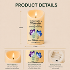 Personalised Memorial LED Candle - Butterfly Design