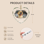 Personalised Glass Christmas Ornament with Photo - Pet Memorial