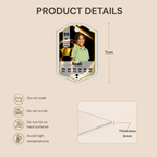 Personalised Football Player Card Acrylic Keyring with Photo & Stats