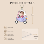Personalised Photo Acrylic Hanging Ornament with Baby Face - Drive Safe Design