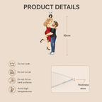 Personalised Couple Acrylic Hanging Ornament - Hugging Couple Design